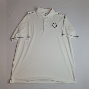 Antigua White Indianapolis Colts Logo Tribute Polo Shirt Size L